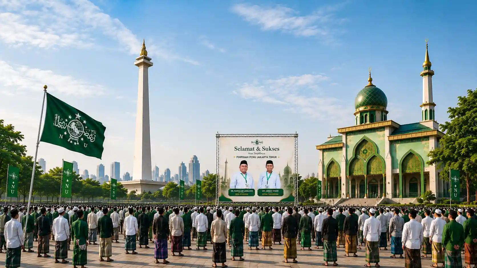 Kebersamaan pengurus dan warga PCNU Pengurus Cabang Kabupaten Brebes